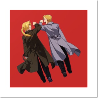 Edward and Aplhonse Elric FullMetal Alchemist Posters and Art